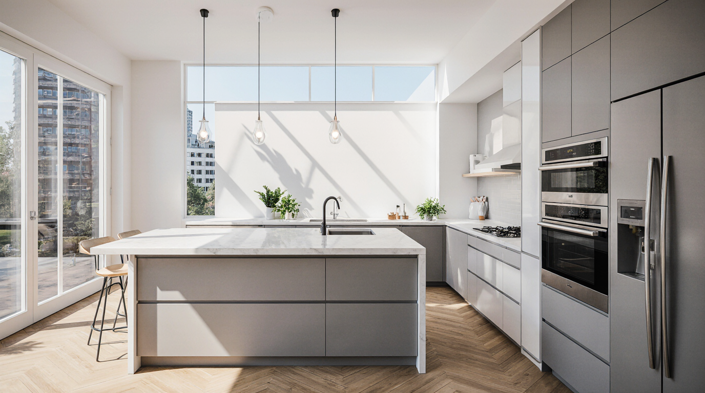 Pure White Quartz Countertops