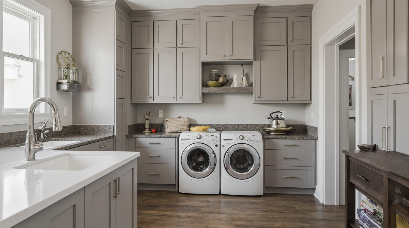 Kitchen Design with Laundry Area