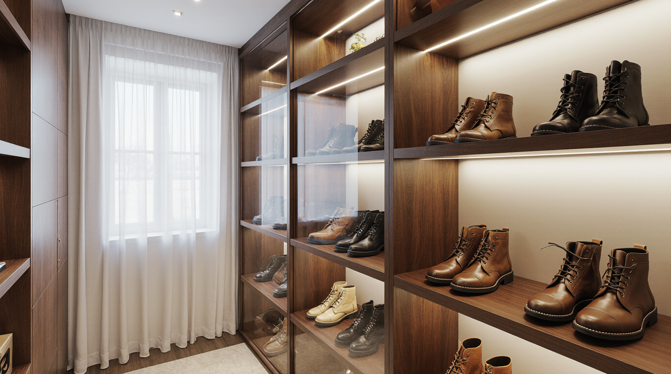 Custom Closet Shoe Storage